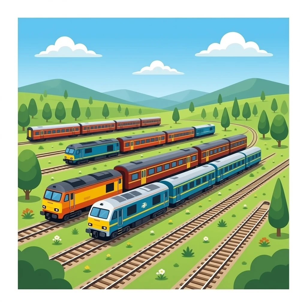 Yard full of trains emoji