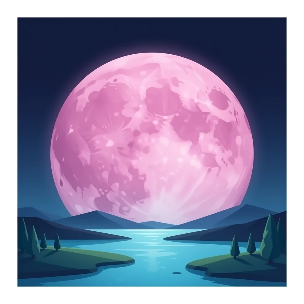 Luna rosada emoji