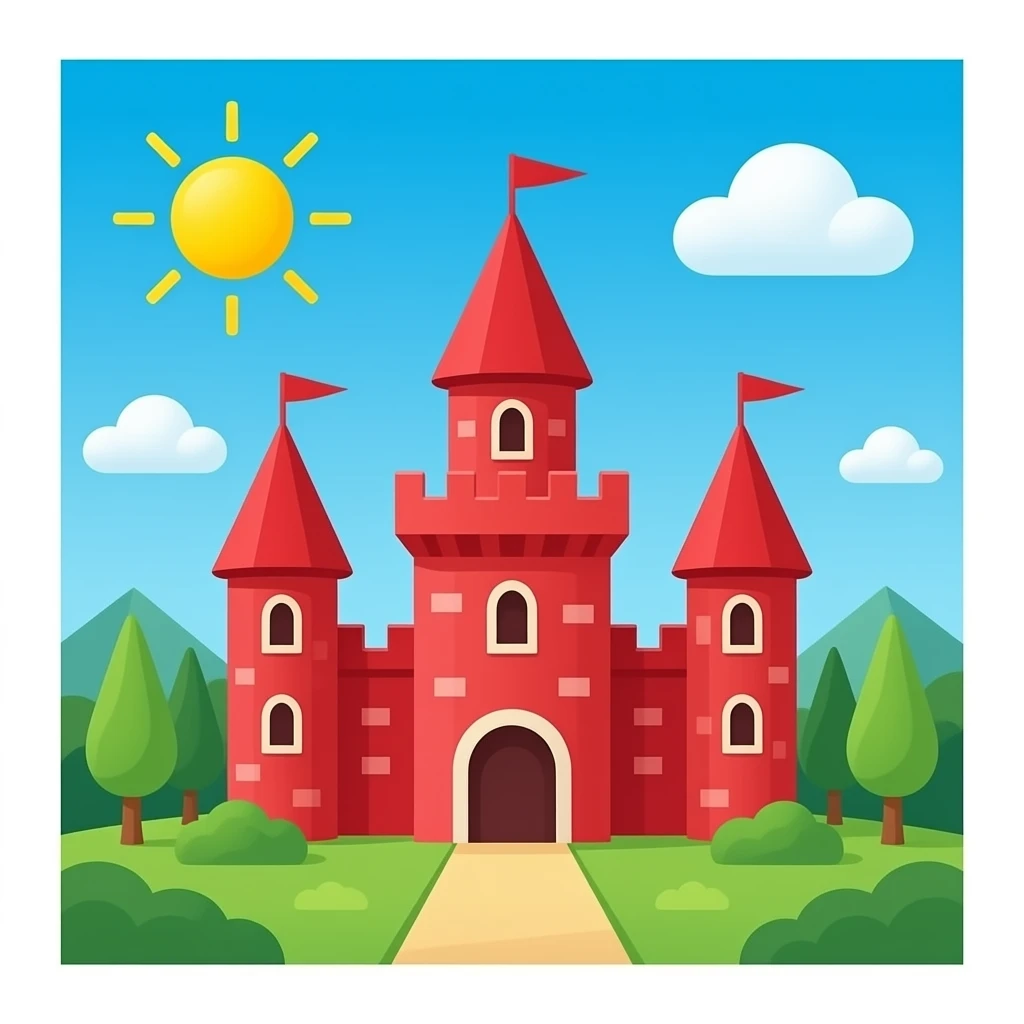 red castle emoji