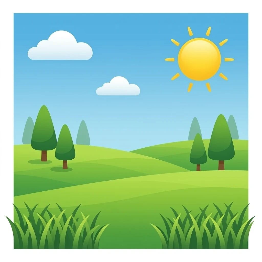 green grass emoji