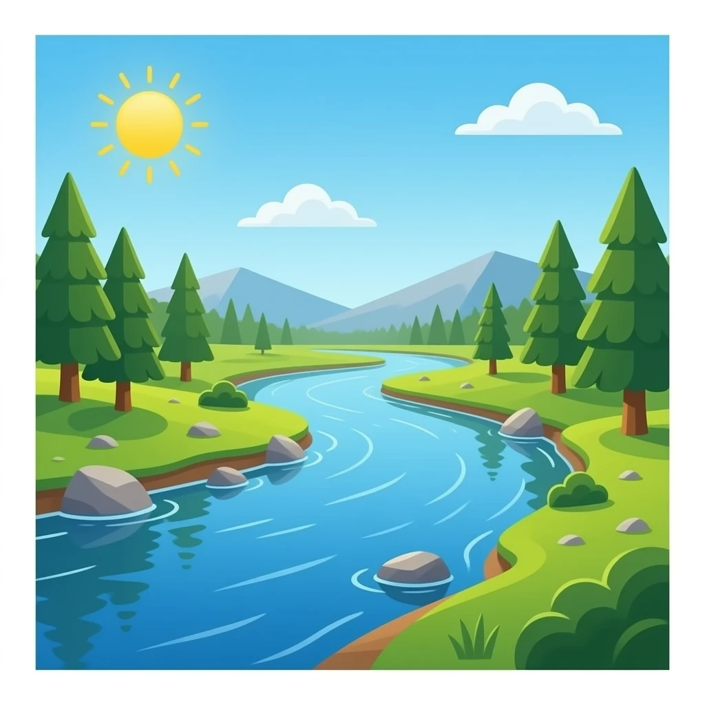 River Water realistic emoji