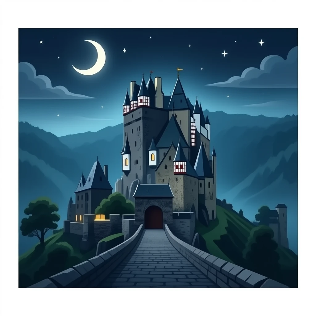 dark Cursed Castle full view emoji