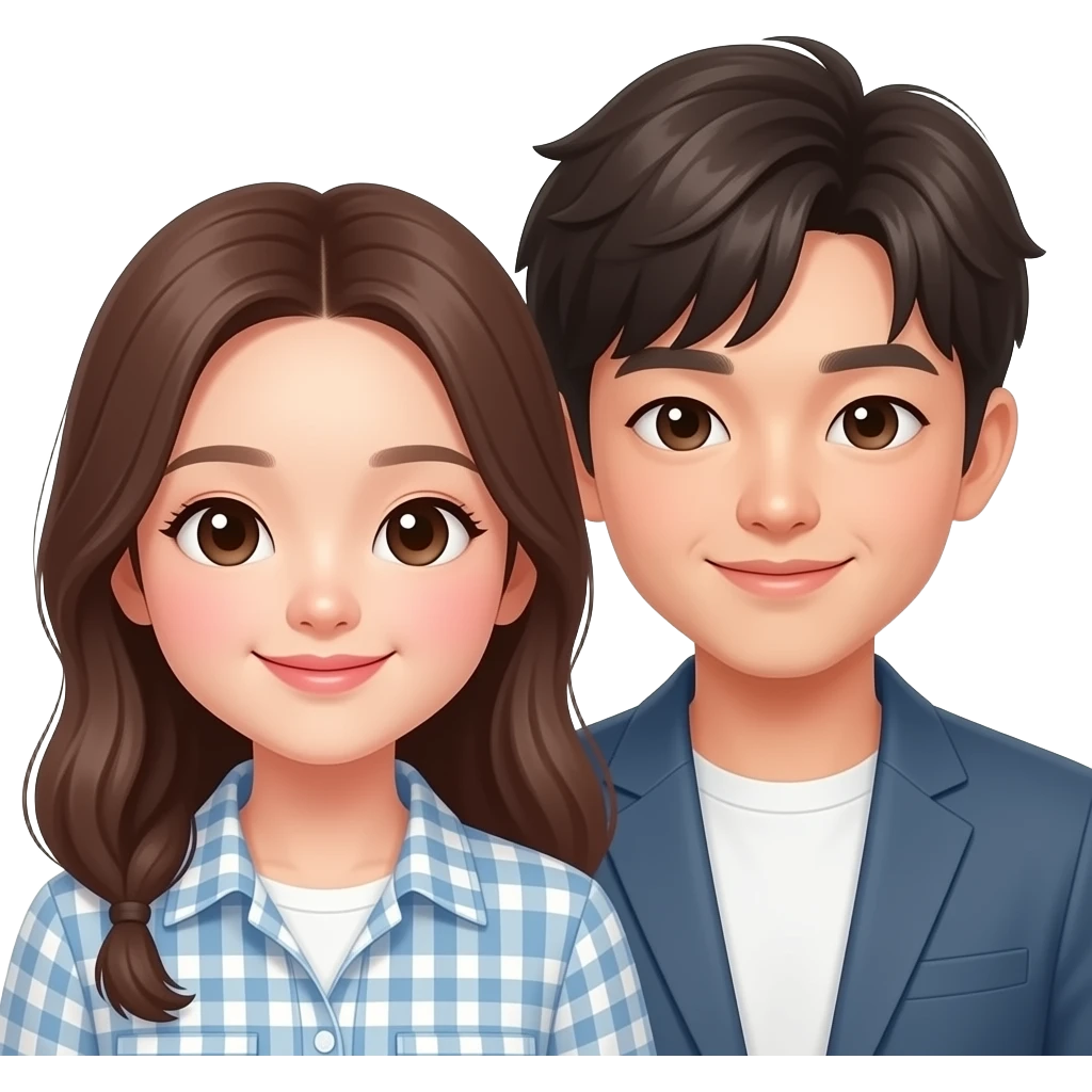 Korean cute couple emoji