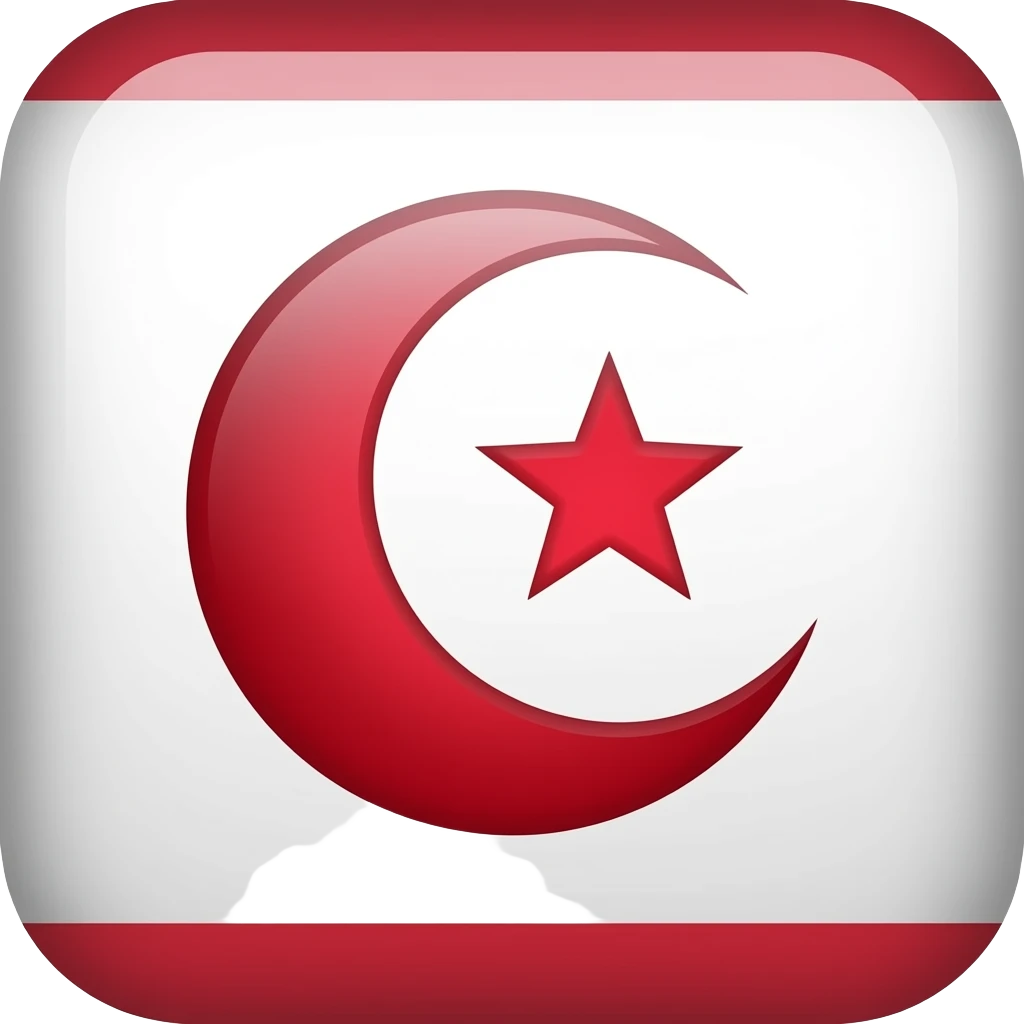 Ay tildiz kirmizi arka taraf beyaz ve alt ust kirmizi serit olsun emoji