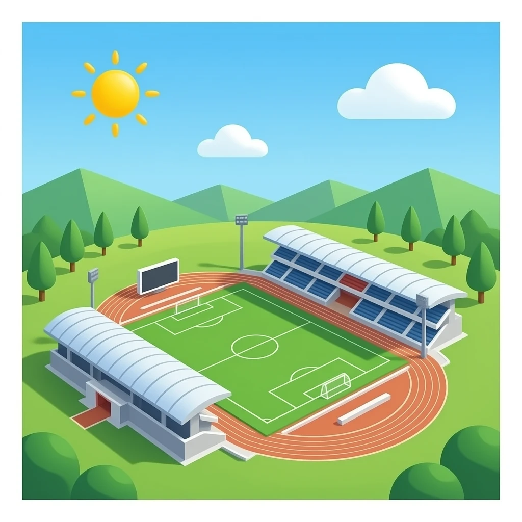 soccer stadion from the sky, no background emoji
