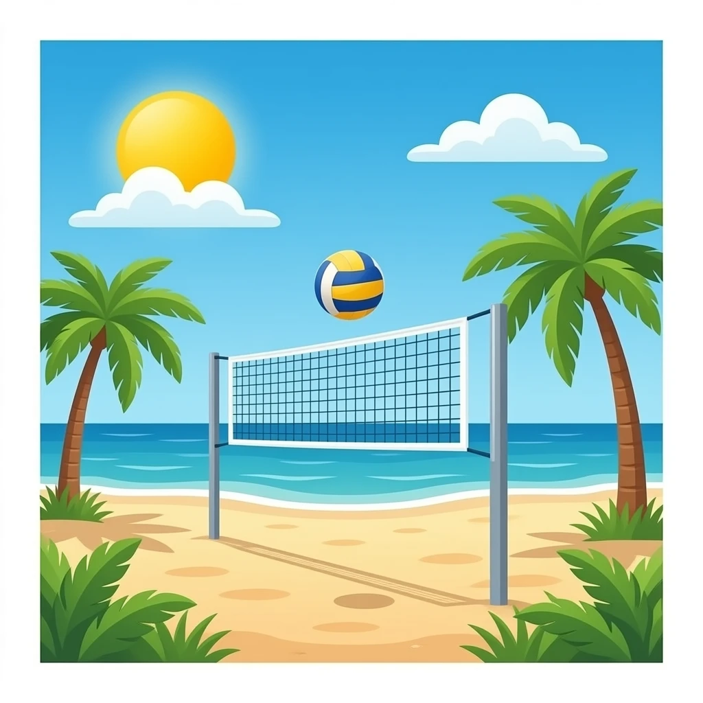 valletball beach emoji