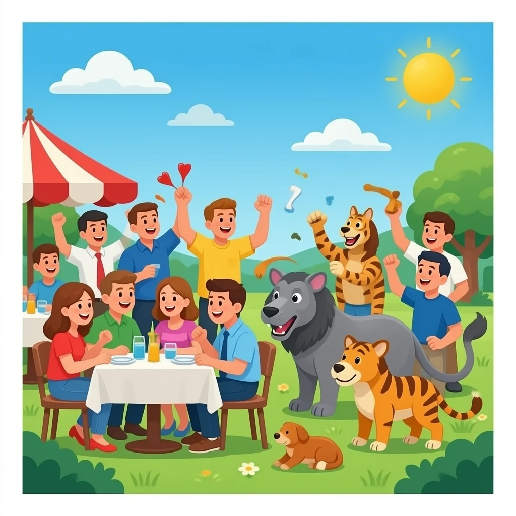 Customers o the restaurant behaving like a zoo!! emoji
