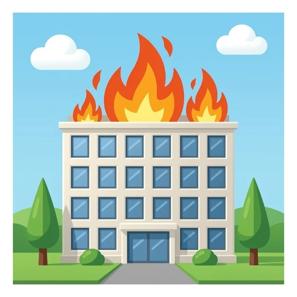 Company on fire emoji