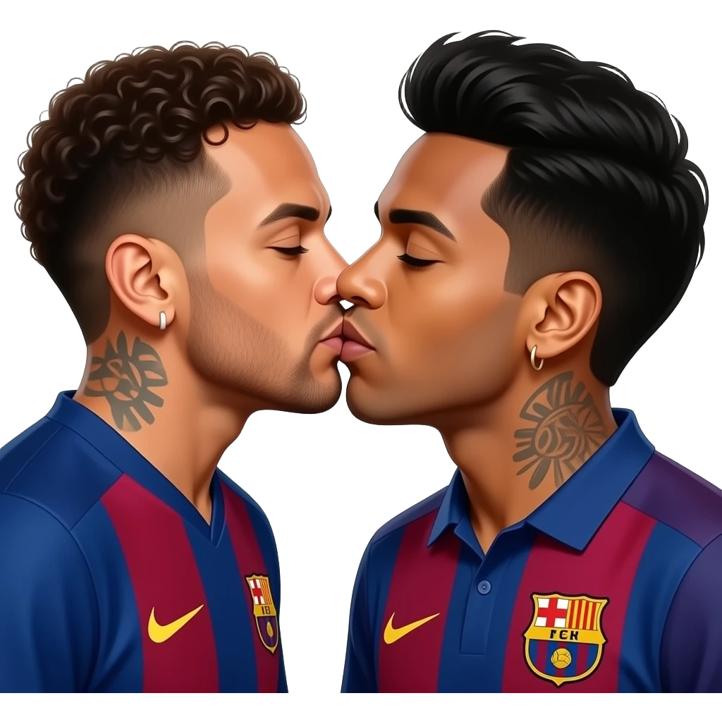 Neymar beijando a pablo vittar emoji