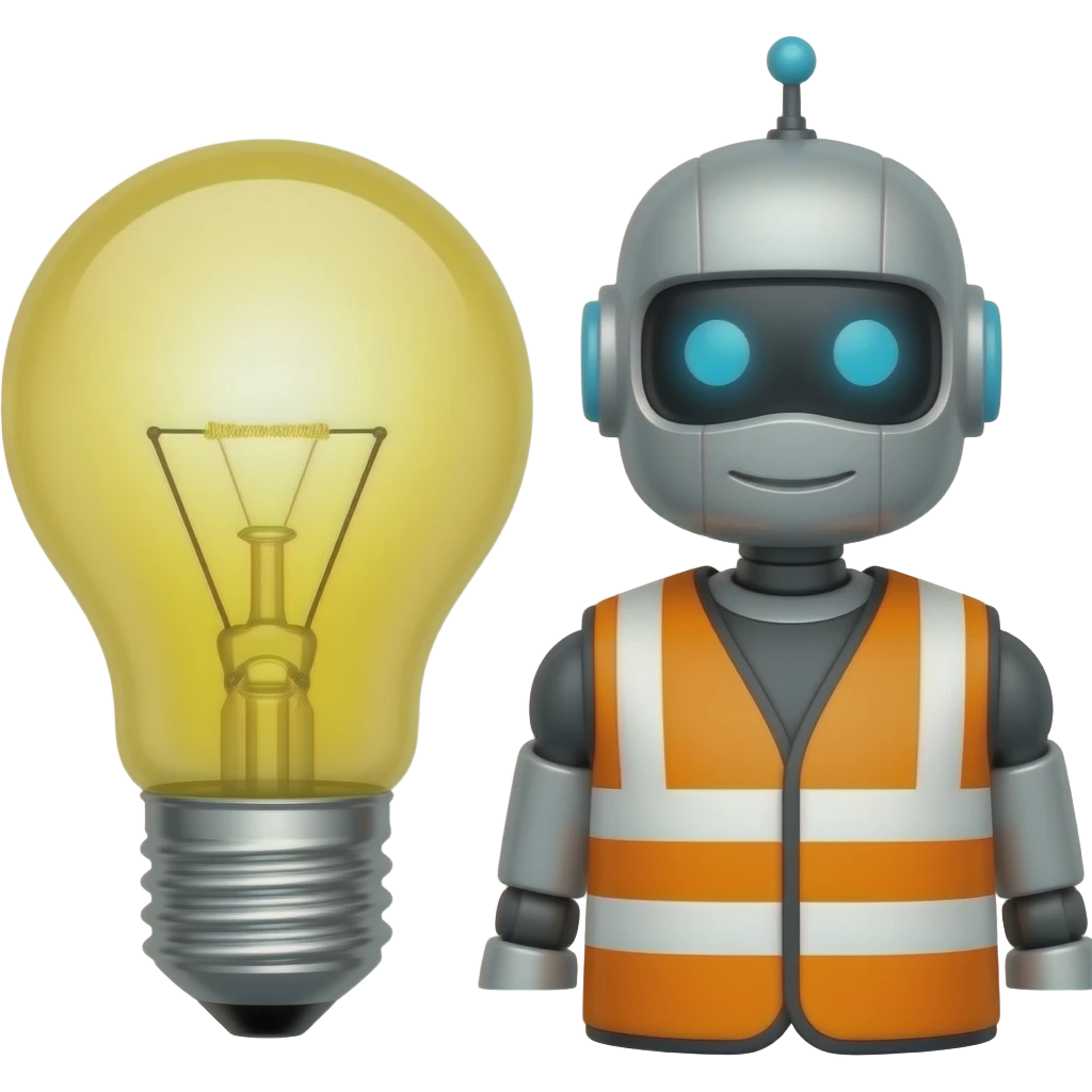 💡 = inovação / insight 🤖 = inteligência artificial / digital 🦺 = HSSE / segurança / colete refletivo emoji