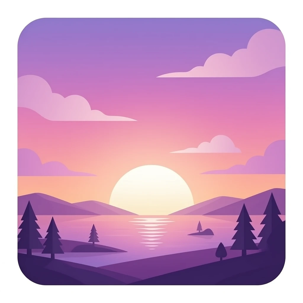 Pink sunset purple emoji