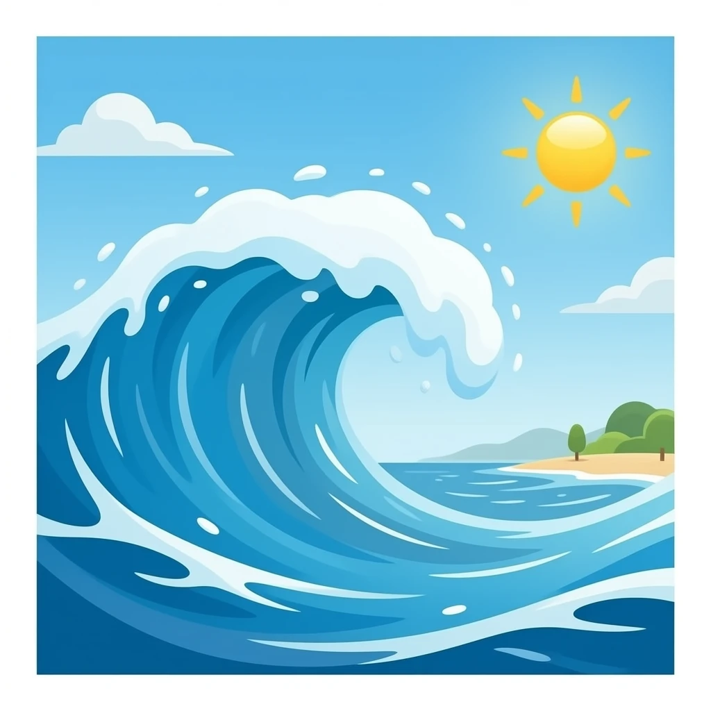 Ocean wave emoji