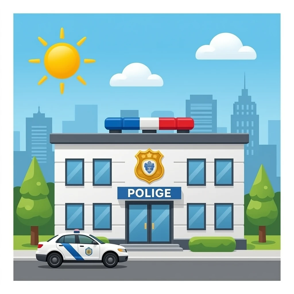 Police station, no background emoji