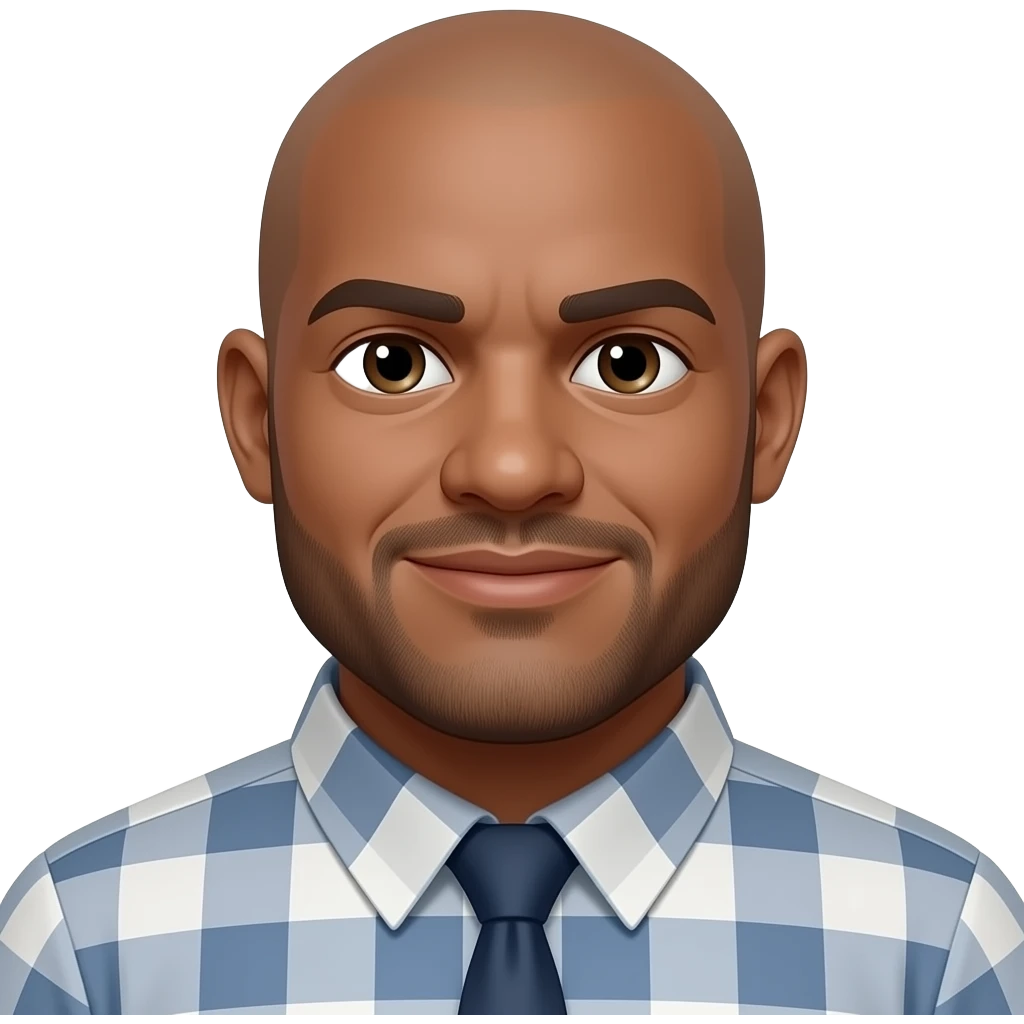 make a black, bald, fat man. make him fatter emoji