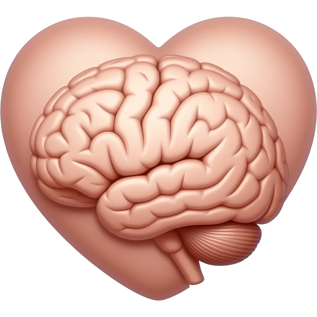 make a bible being engraved on a heart and a brain emoji