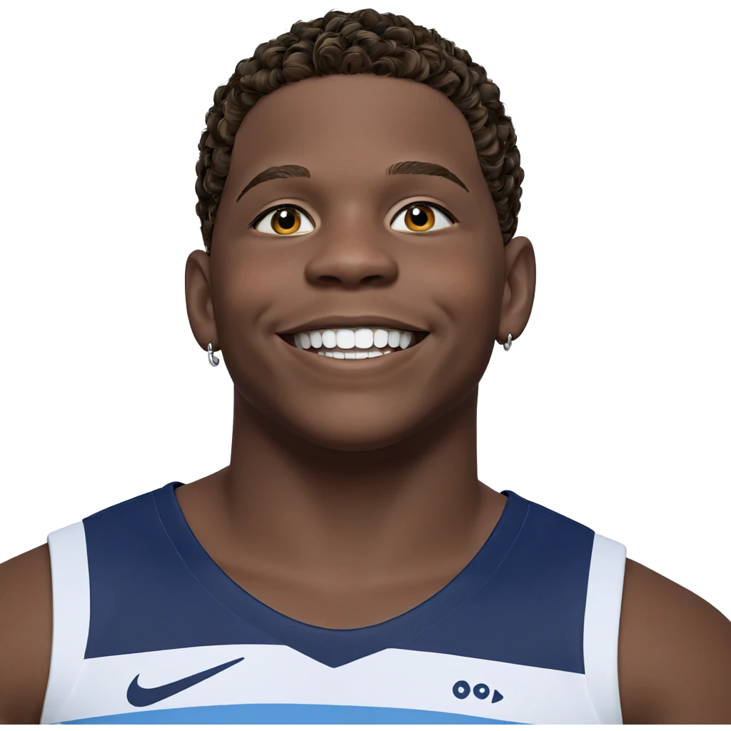 smiling boy with earrings emoji