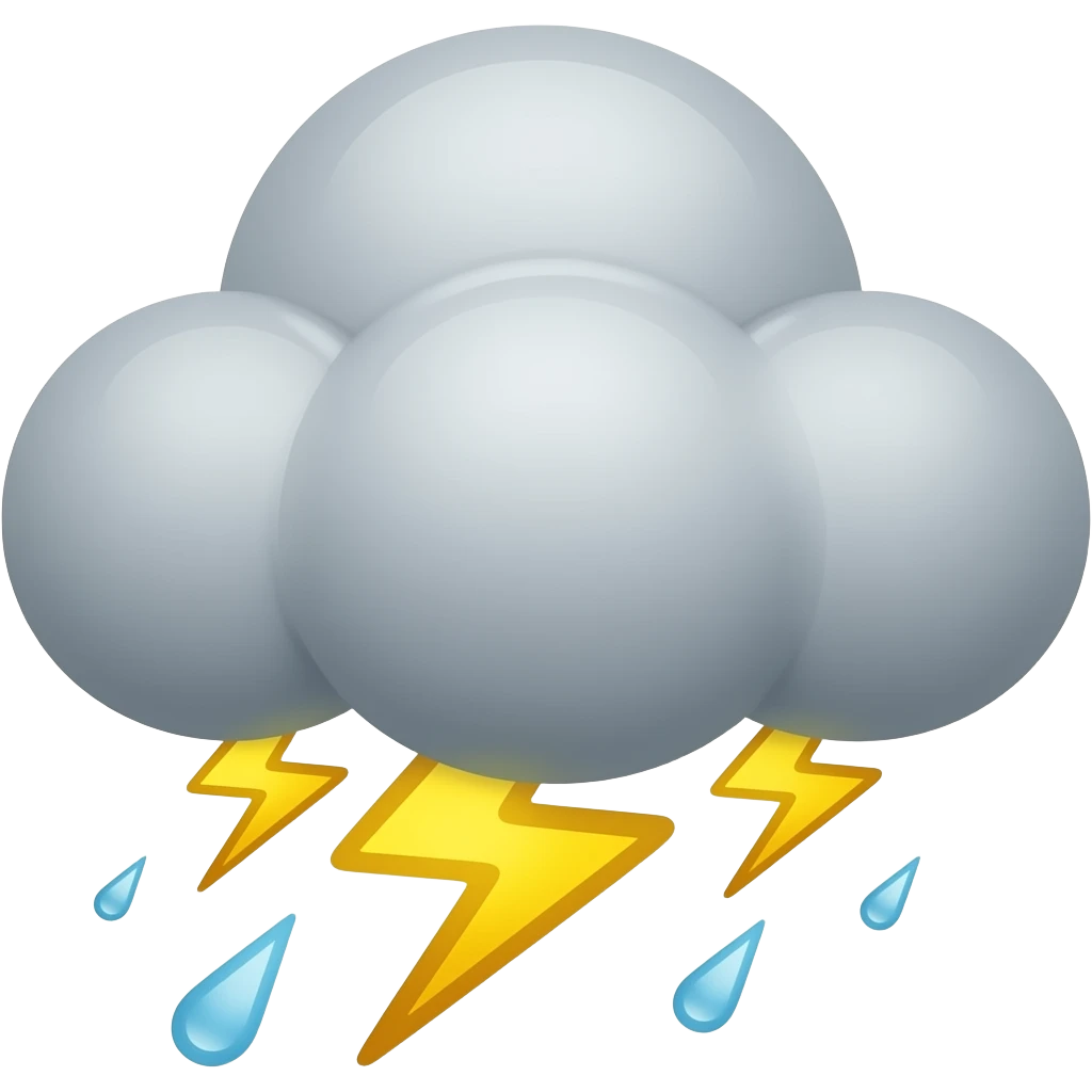 Grey thunder emoji