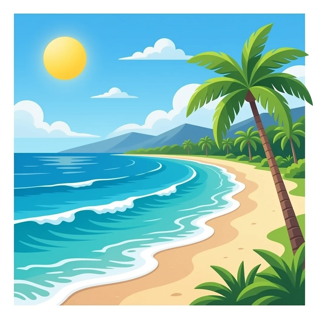 hawaii background with waves emoji