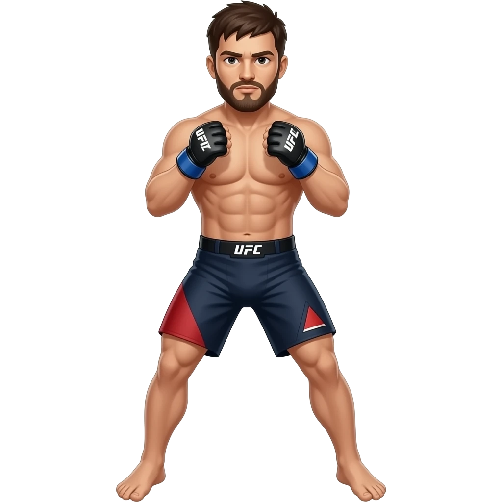 En guardia de luchador de mma emoji