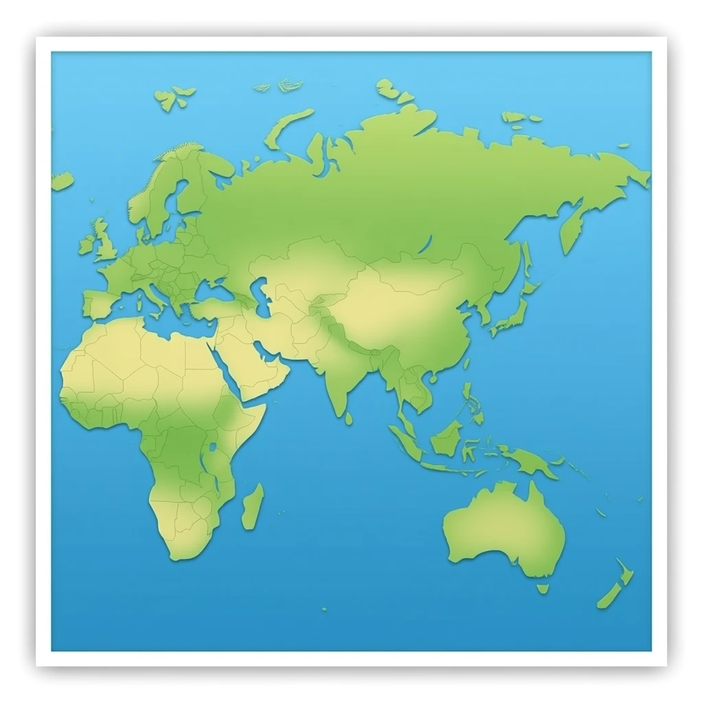asia map emoji
