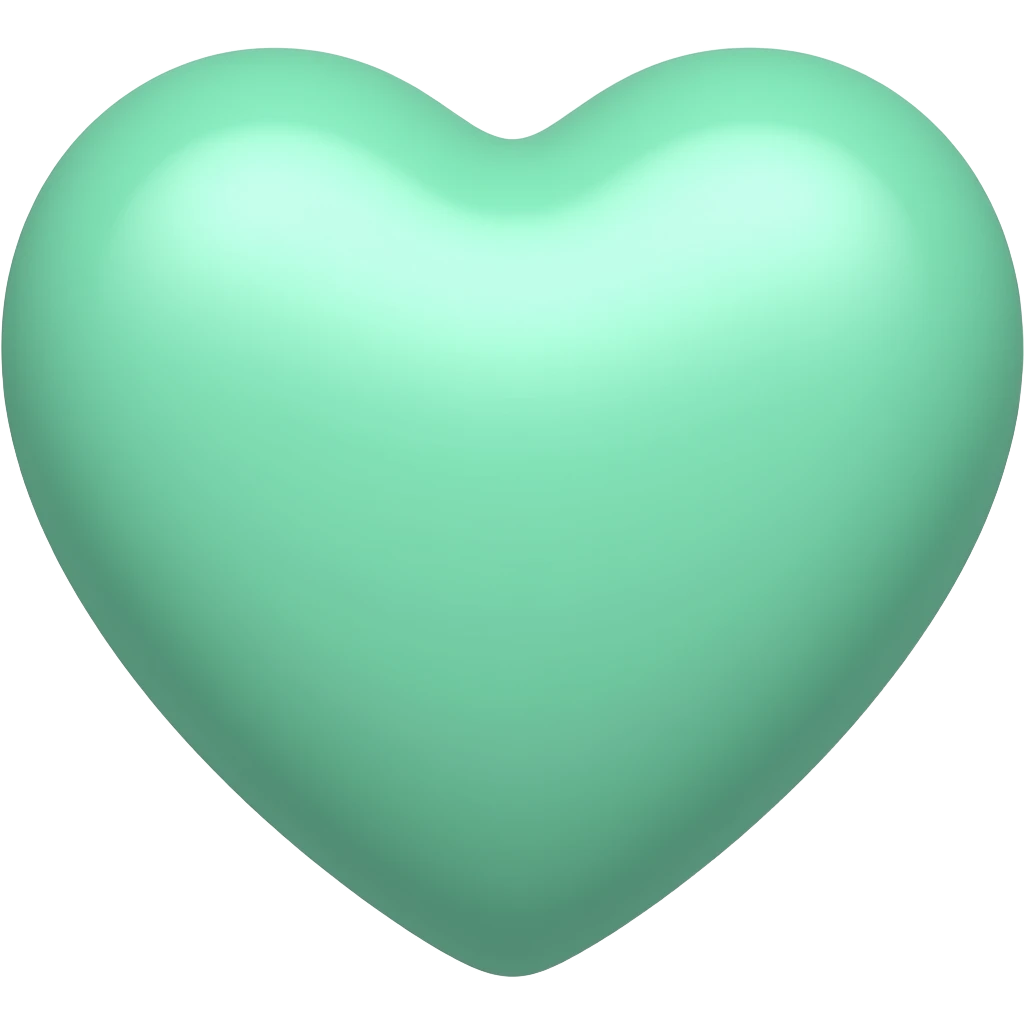 Minte green heart emoji