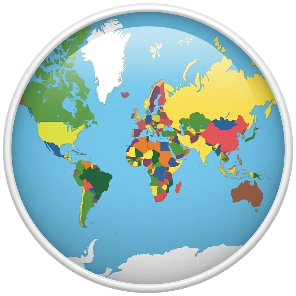 World Map With Countries emoji