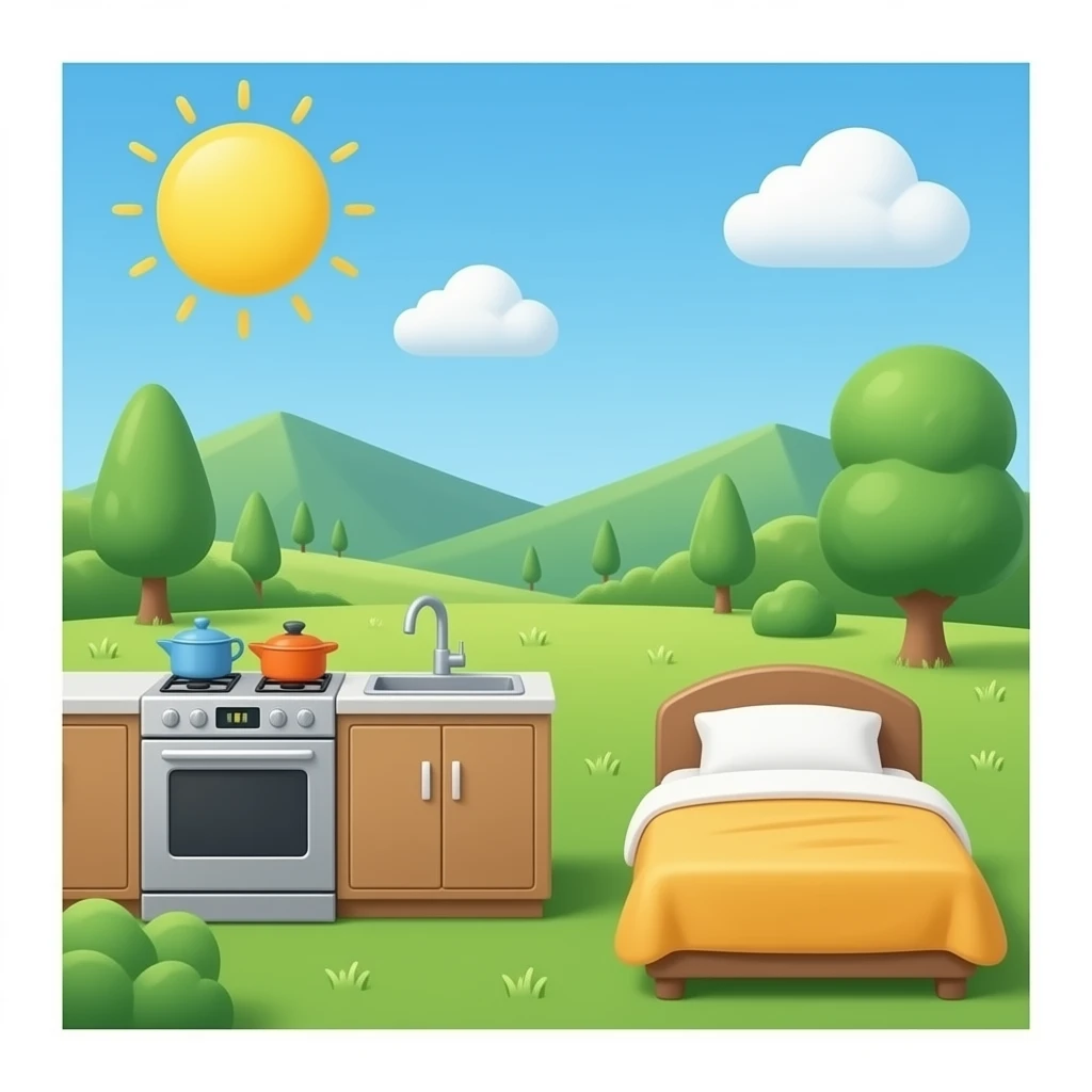 kitchen plus bed emoji
