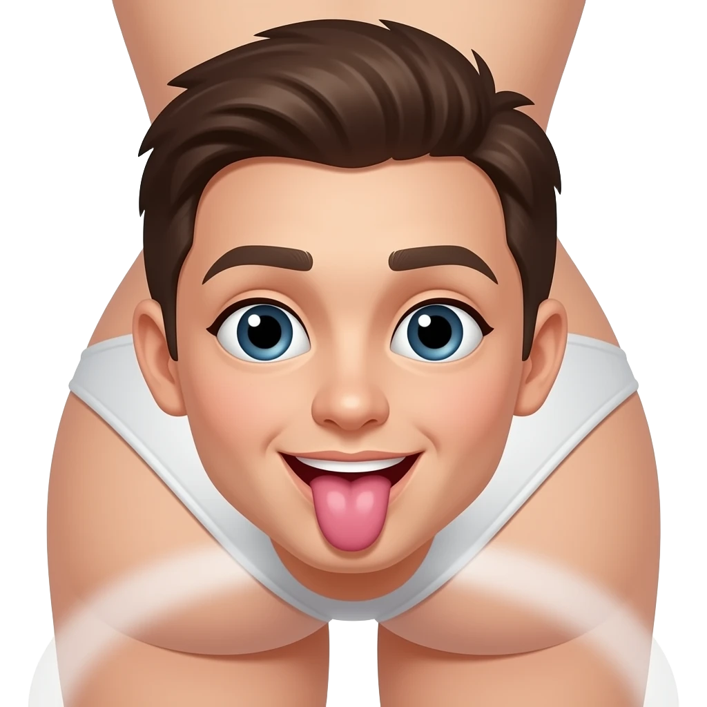 Licking a butt emoji