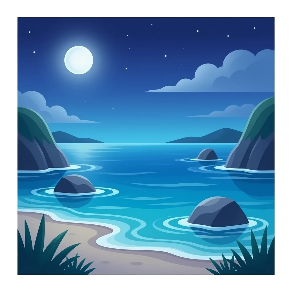 Cool sea good night emoji