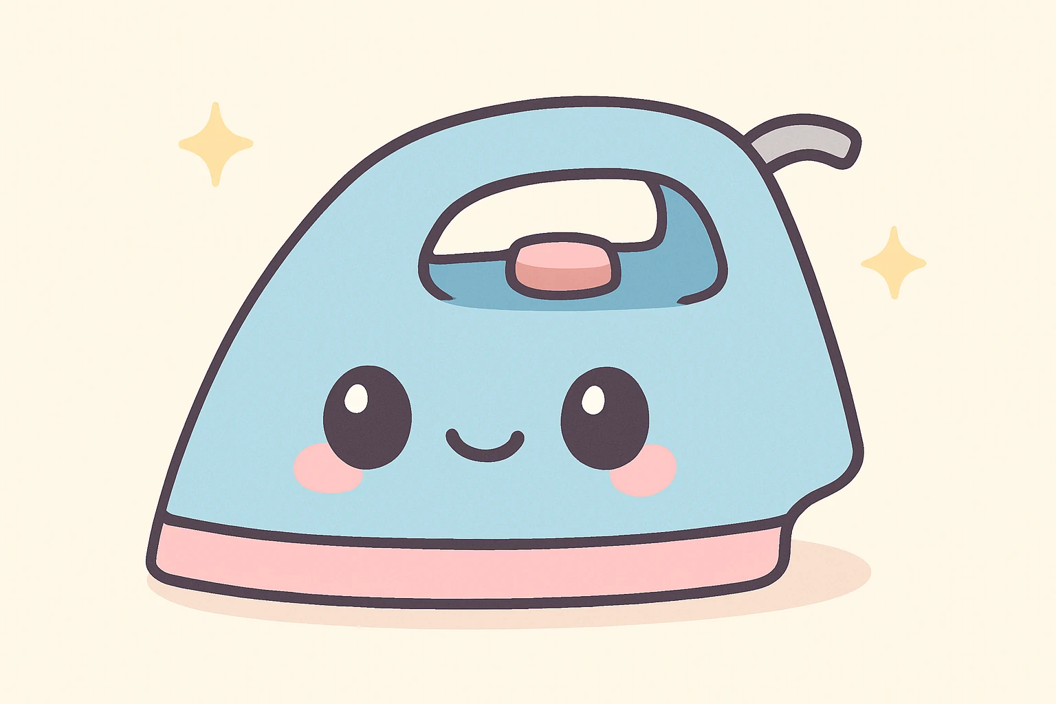 cute cartoon style clothes iron emoji