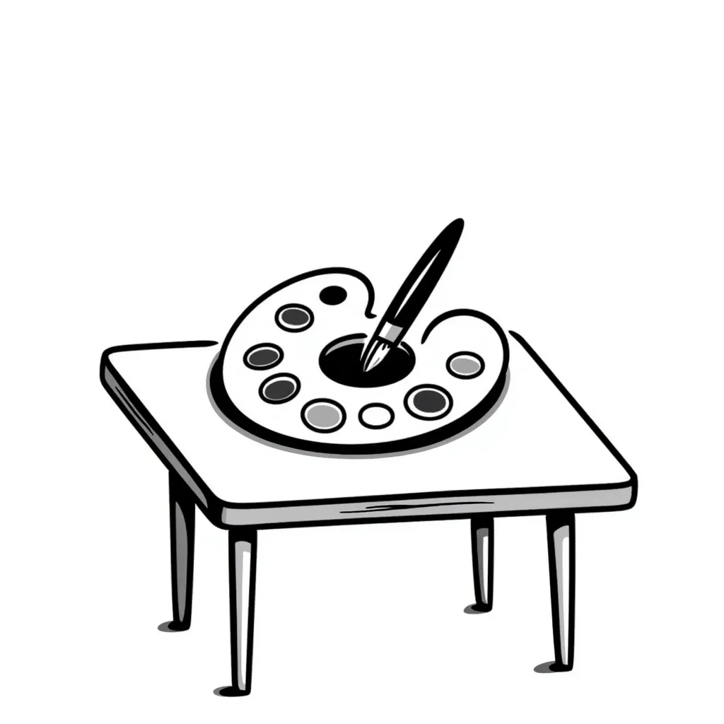 art palette with paintbrush emoji