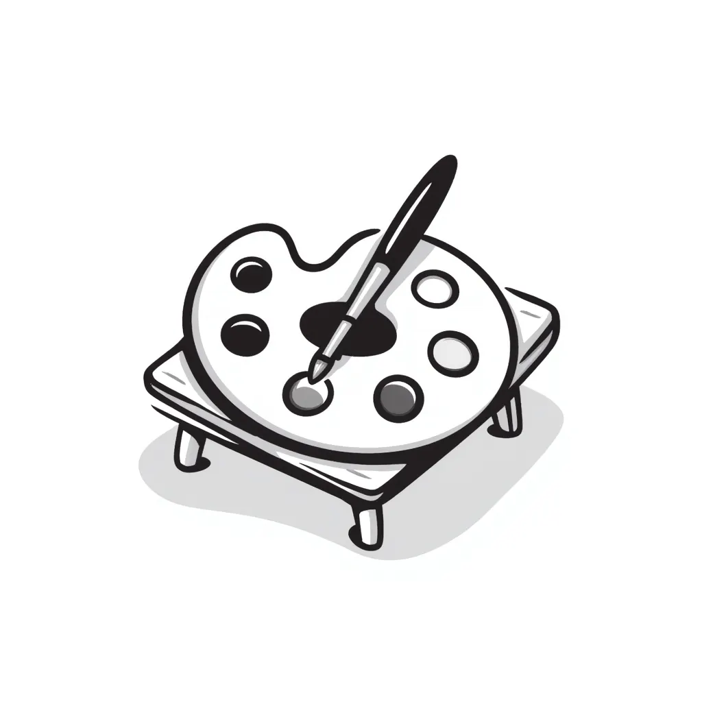 art palette with paintbrush emoji