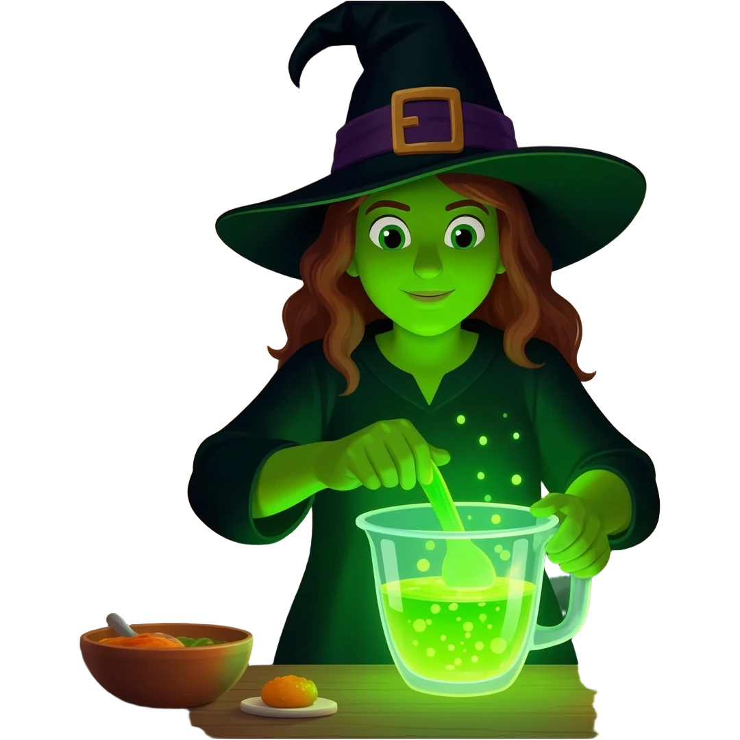 green witch cooking potion emoji