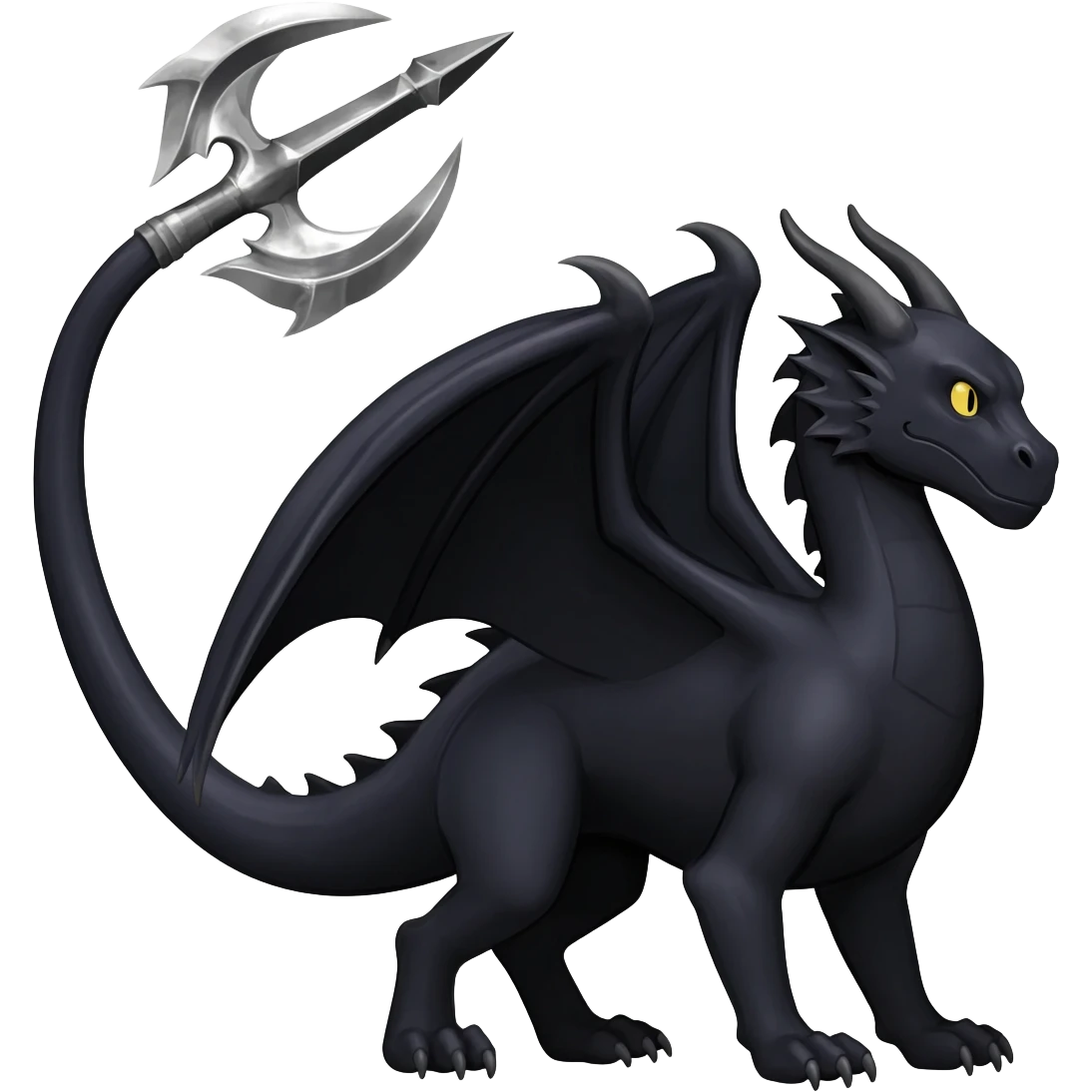 Black dragon with Morningstartail emoji