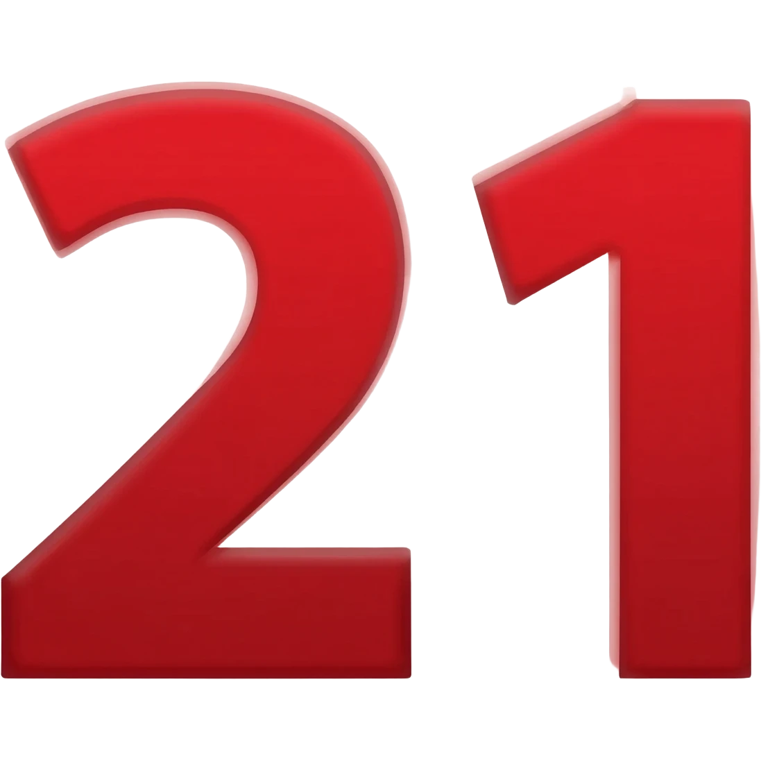 red 21 emoji