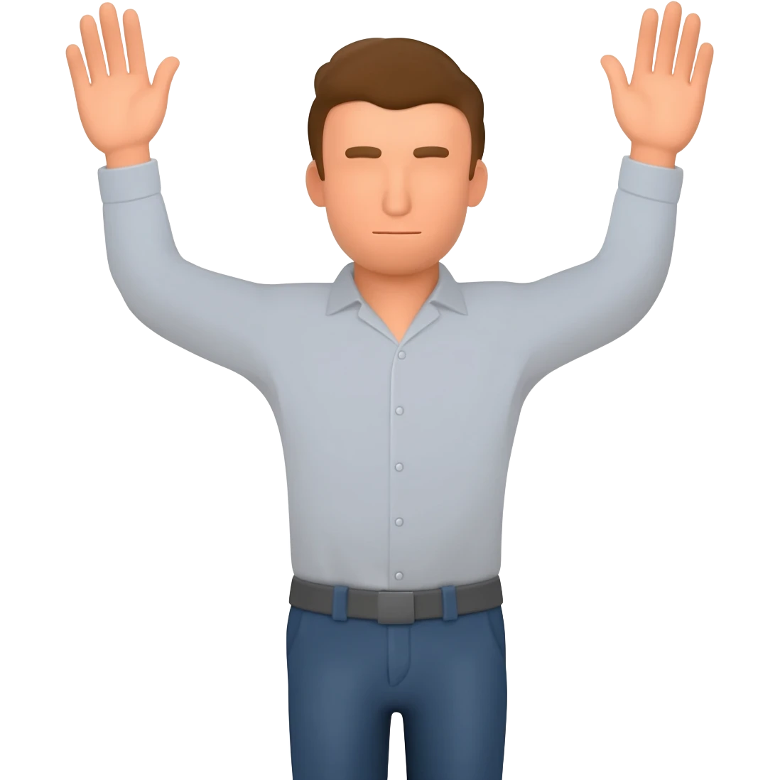 Man raising hands emoji