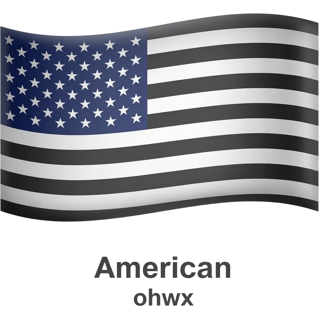 Black American flag emoji