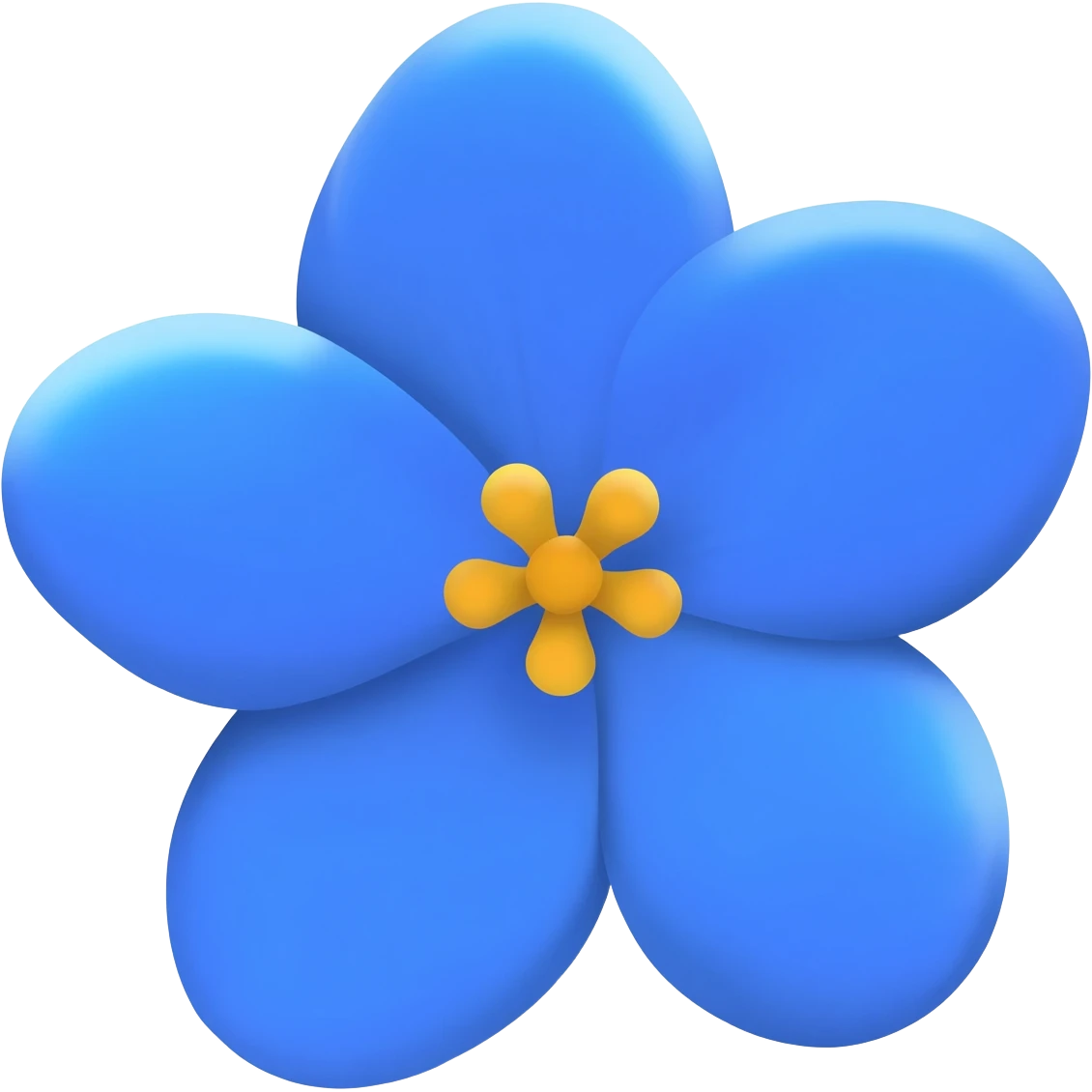 Flor azul emoji