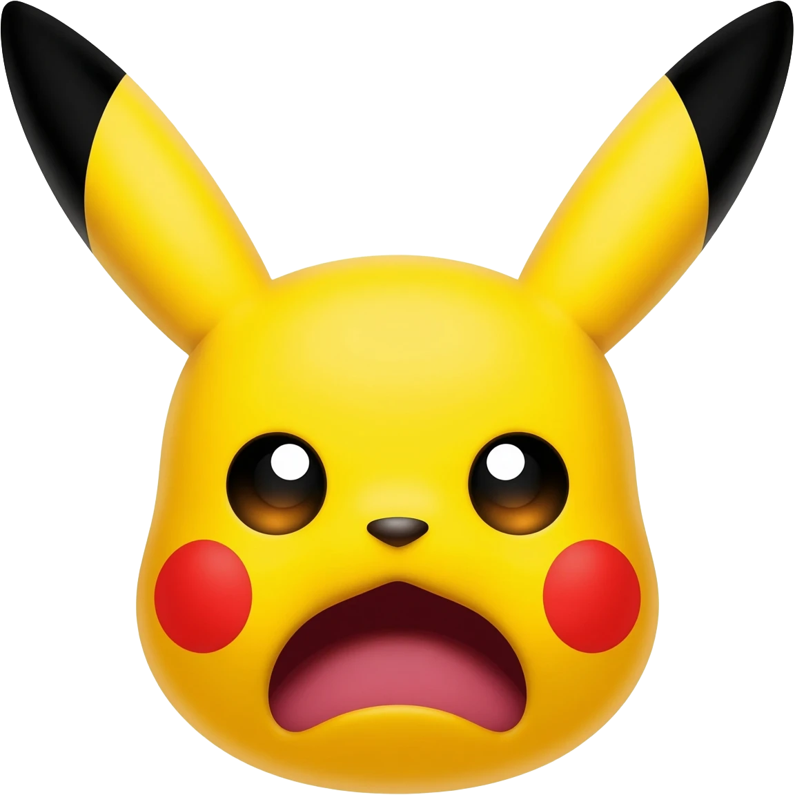 Pikachu horrified face emoji