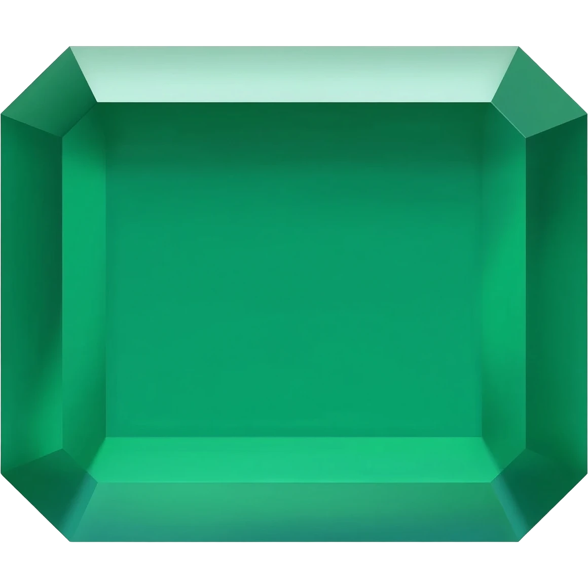 Simple elegant green emerald gemstone rectangular sided emoji