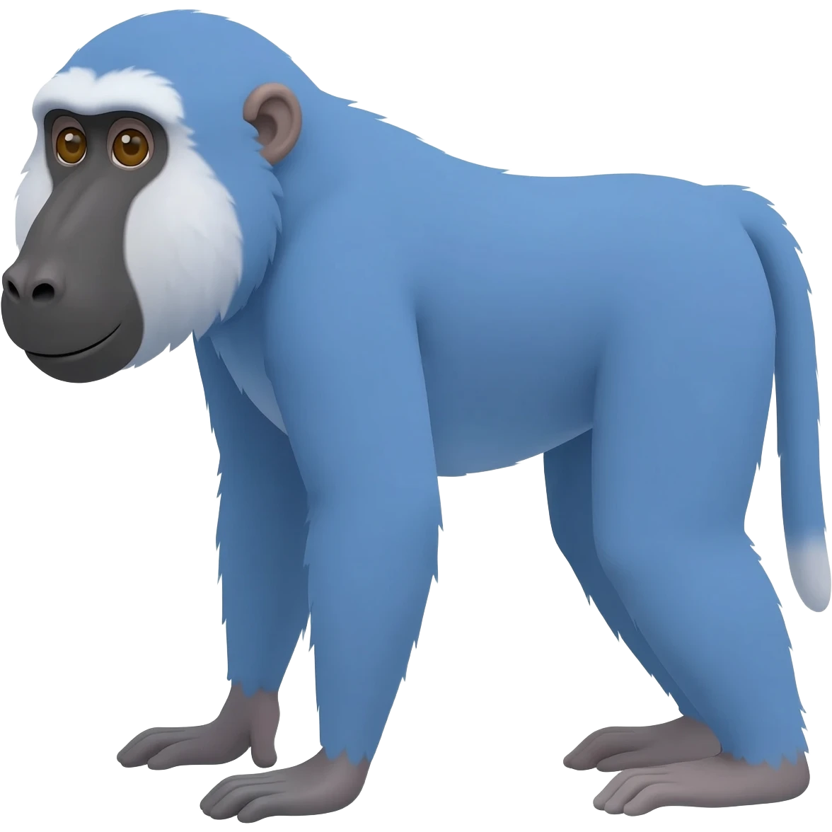 Baboon blue emoji