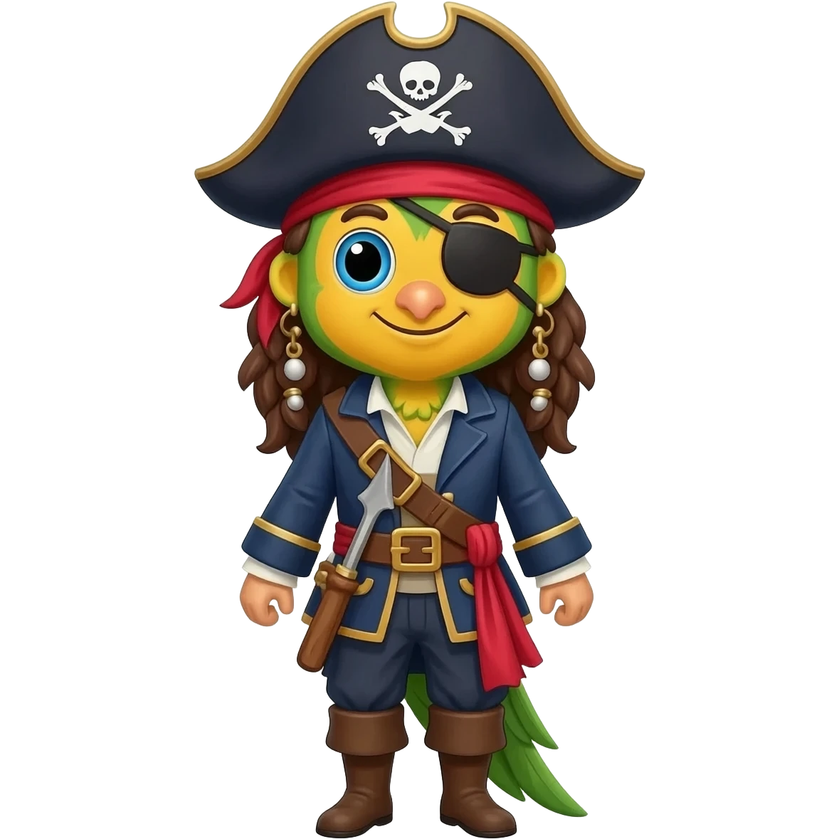 pirate and parrot emoji