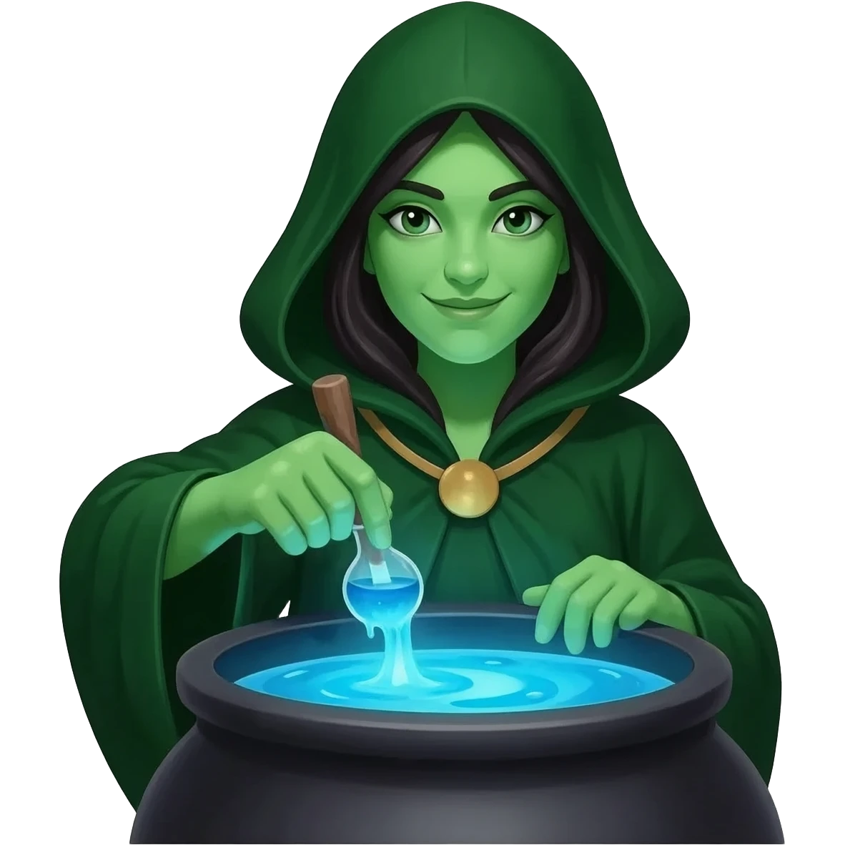 green witch cooking potion emoji