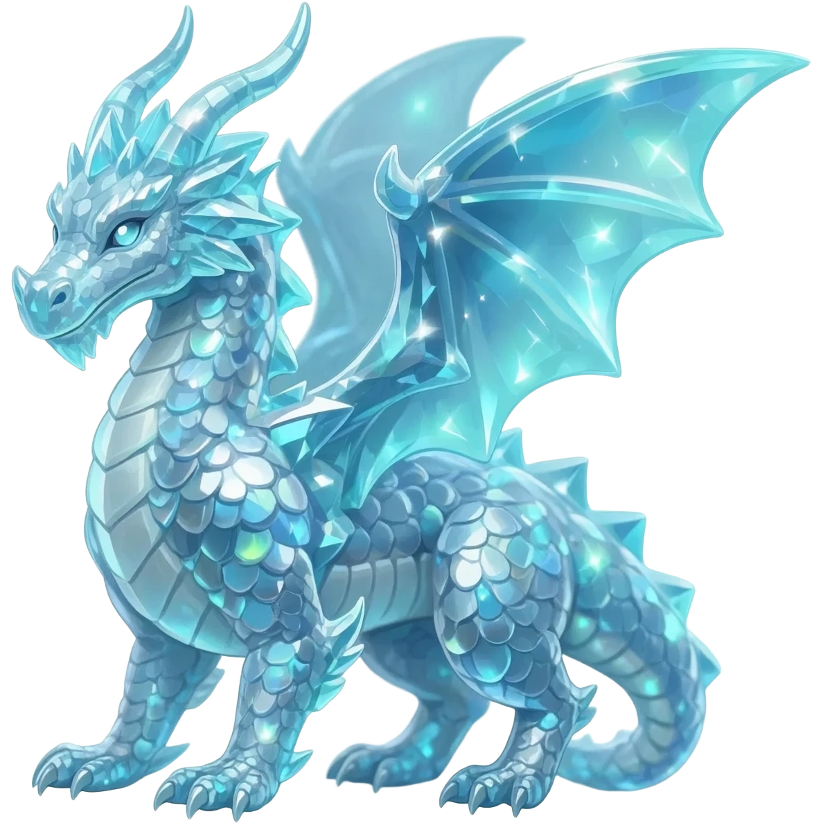 3. crystal dragon statue glowing emoji