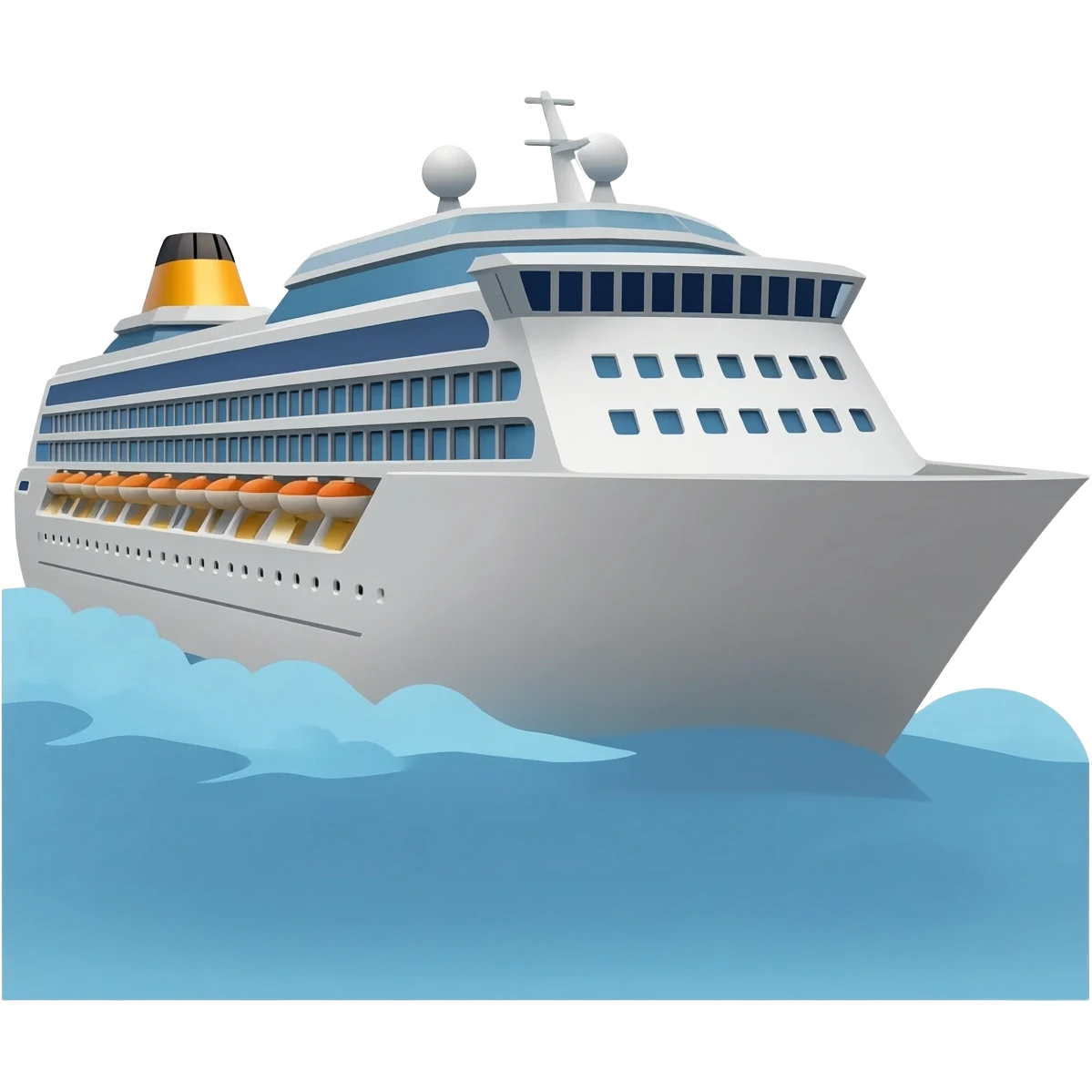 Cruise ship without background emoji
