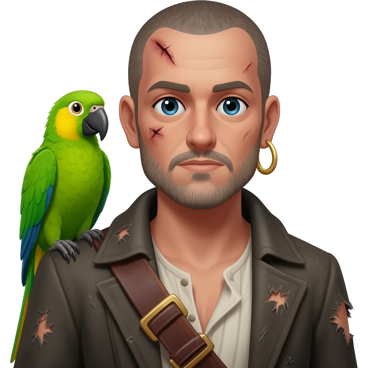 pirate and parrot emoji