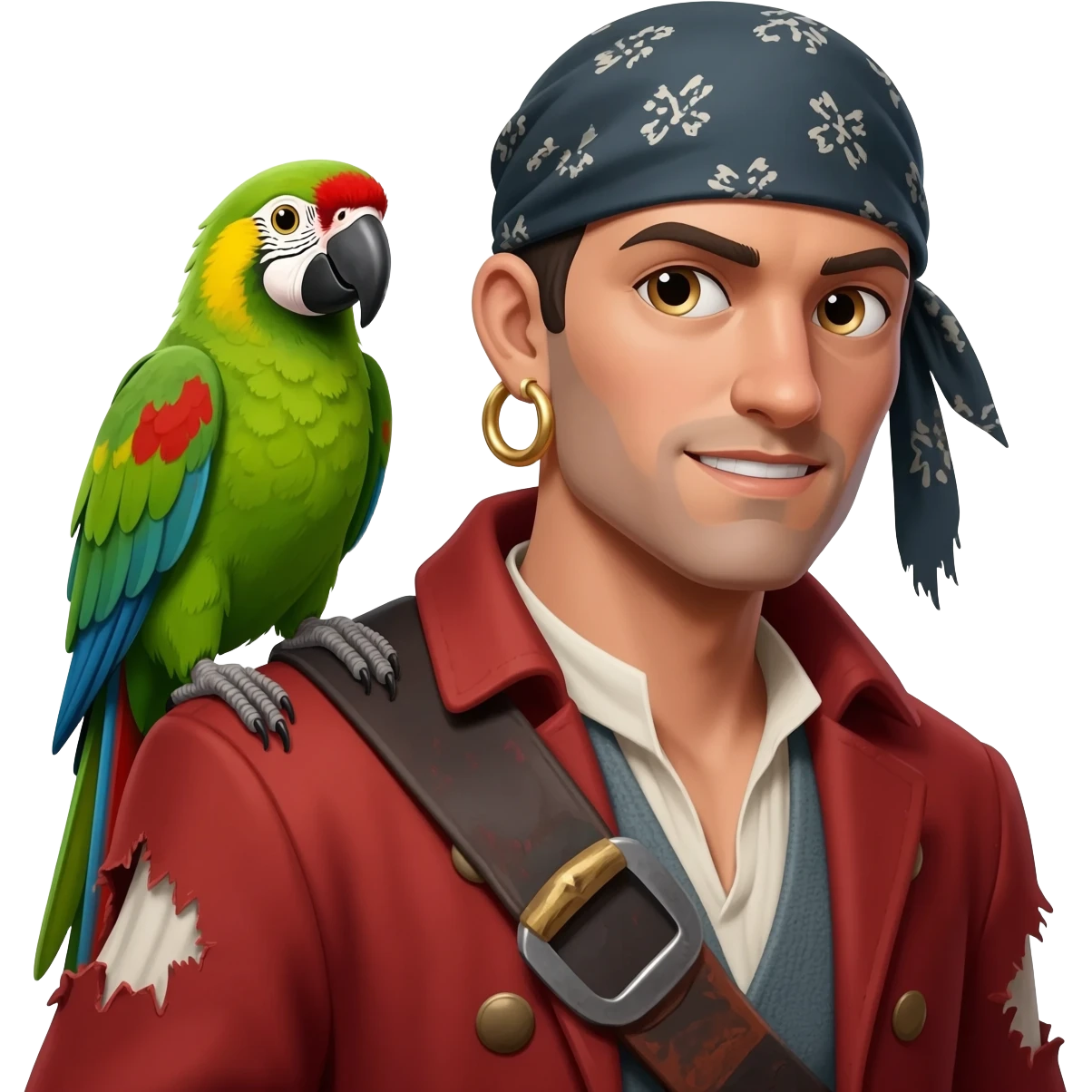 pirate and parrot emoji