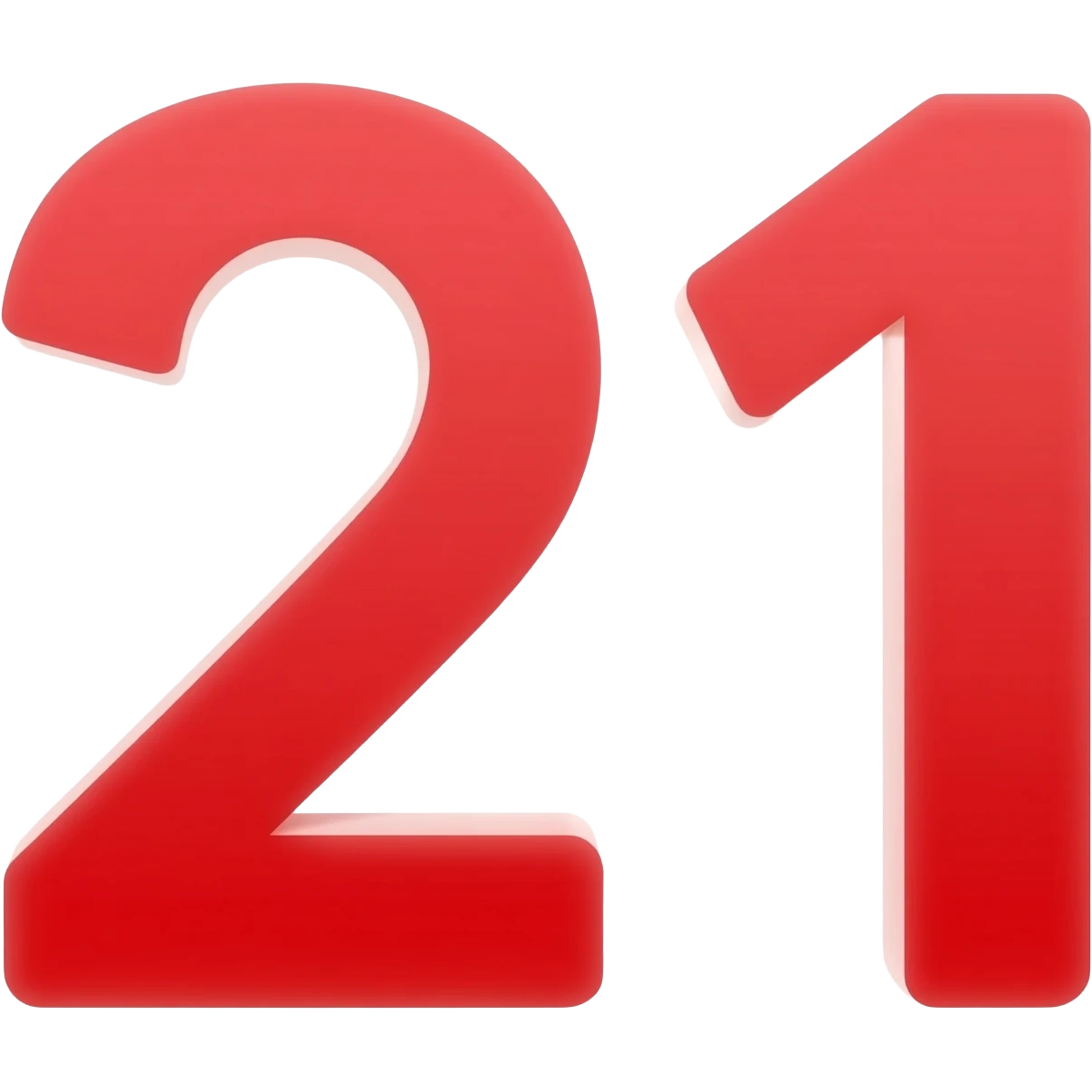 red 21 emoji