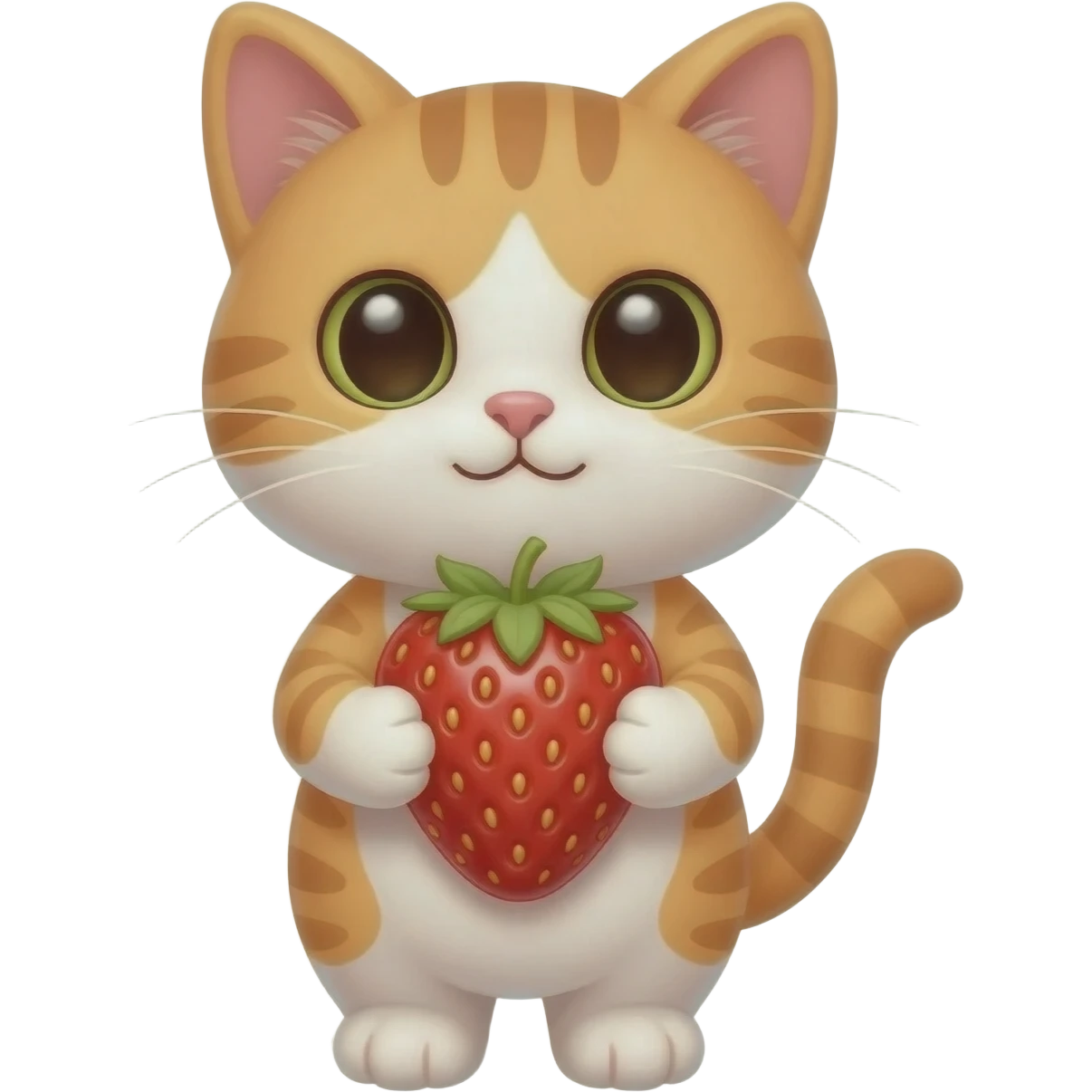 Cat strawberry cute emoji