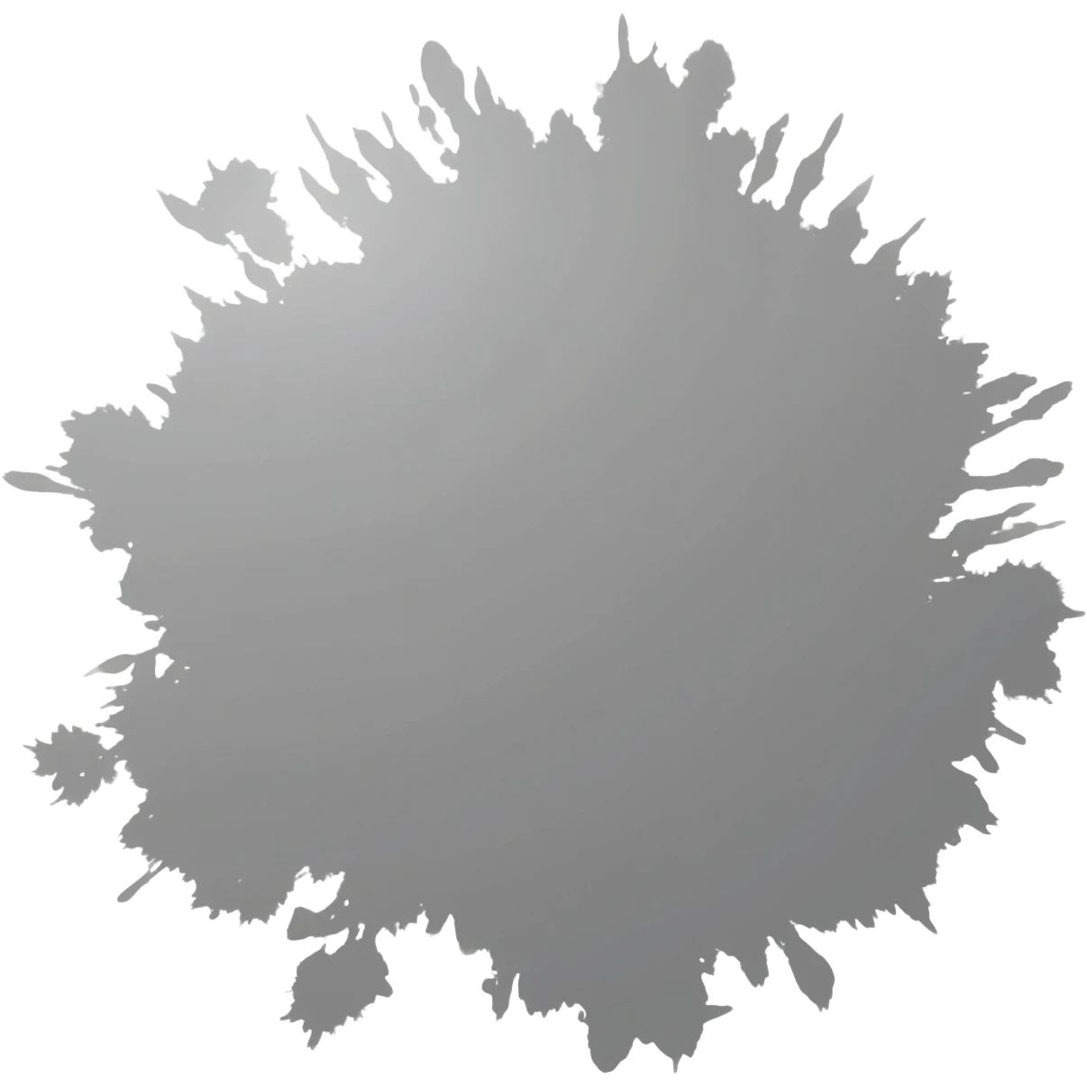Grey ink blot emoji